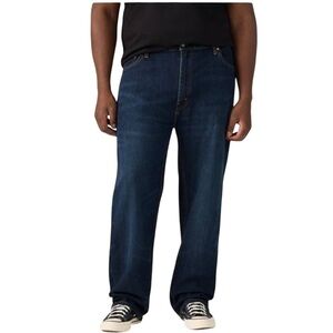 Levi’s Men’s NWT 505 Regular Fit Jeans Blue Dark Wash (Big & Tall) Size 50x34